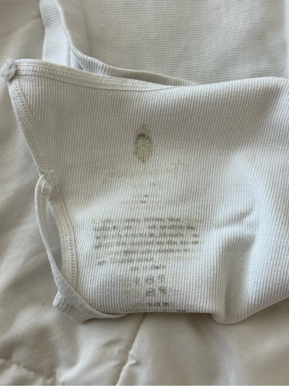 Free People White Tighten Up Low-Back Tank